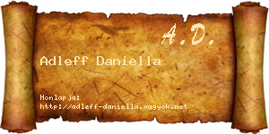 Adleff Daniella névjegykártya